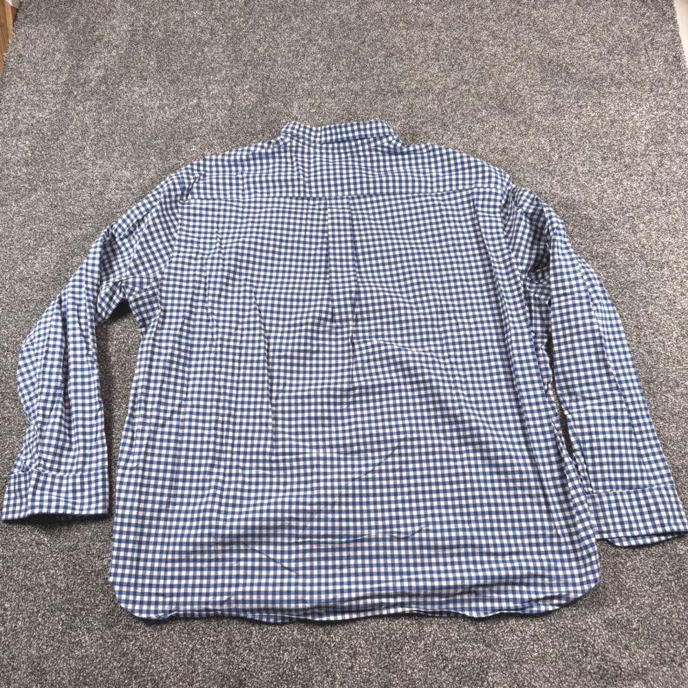 Vineyard Vines On-The-Go Performance Gingham Shirt Blue White XXL brrr Cooling - Picture 6 of 6